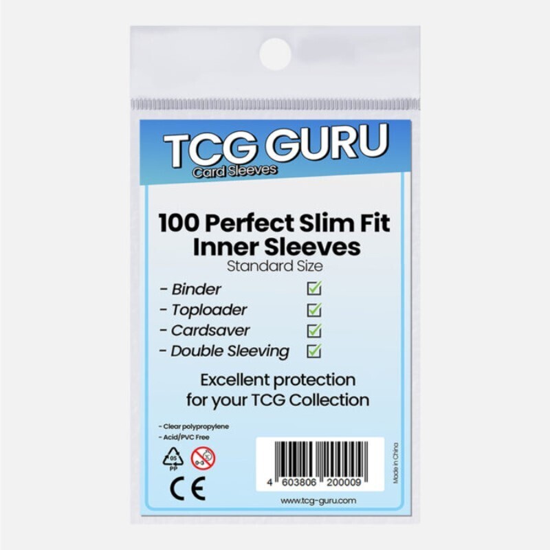 100x TCG GURU Sleeves - Clear Perfect Size Sleeves (100 stuks)