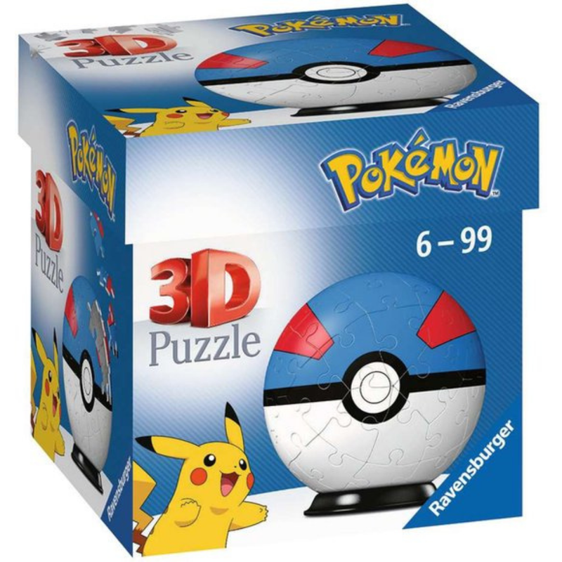 Ravensburger 3D Puzzel Pokémon Pokéball Great Ball