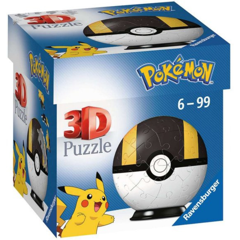 Ravensburger 3D Puzzel Pokémon Pokéball Zwart/Wit