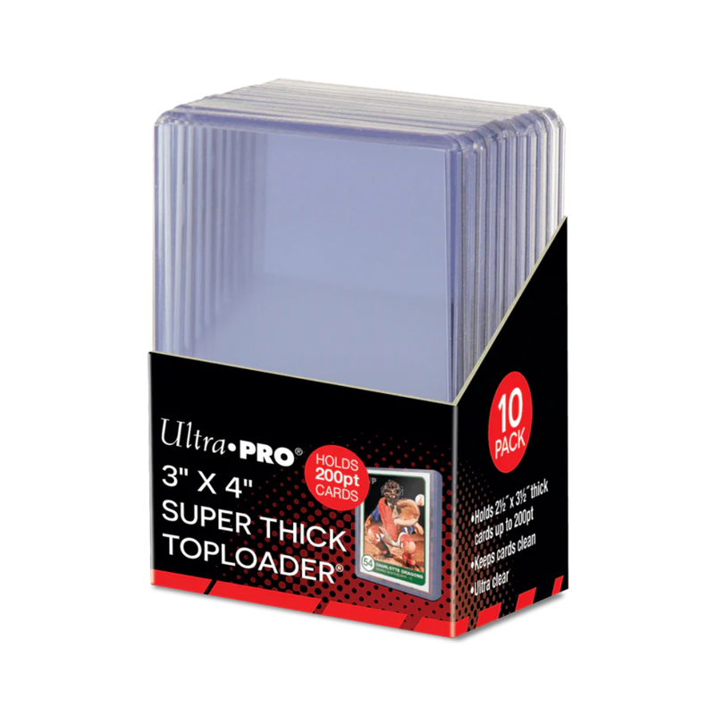 UP - 3" x 4" Clear Super Thick Toploaders 200PT (10pcs) for Standard Size Cards