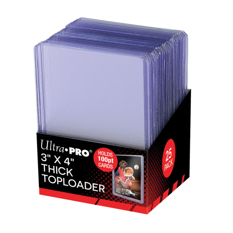 UP - 3" x 4" Clear Thick Toploaders 100PT (25pcs) for Standard Size Cards