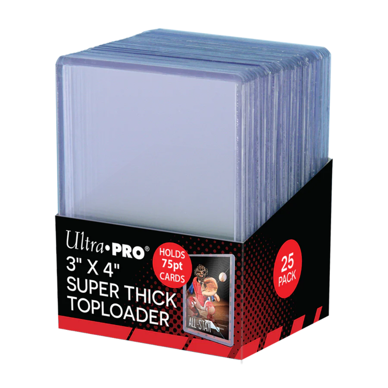 UP - 3" x 4" Clear Super Thick Toploaders 75PT (25pcs) for Standard Size Cards