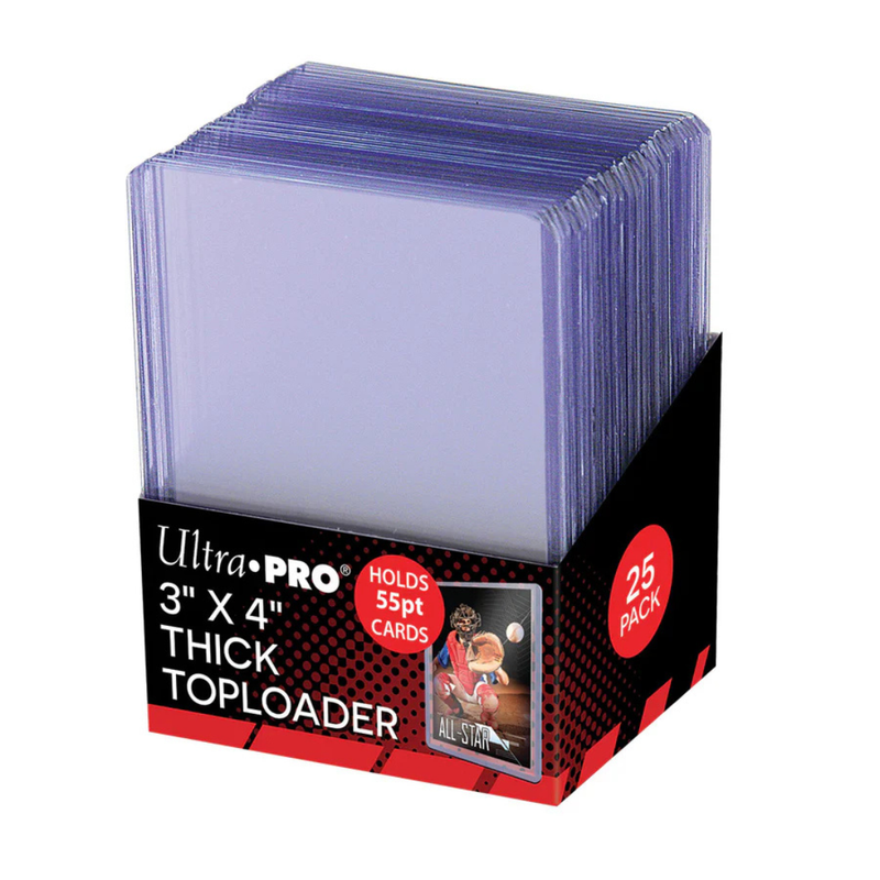 UP - 3" x 4" Clear Thick Toploaders 55PT (25pcs) for Standard Size Cards