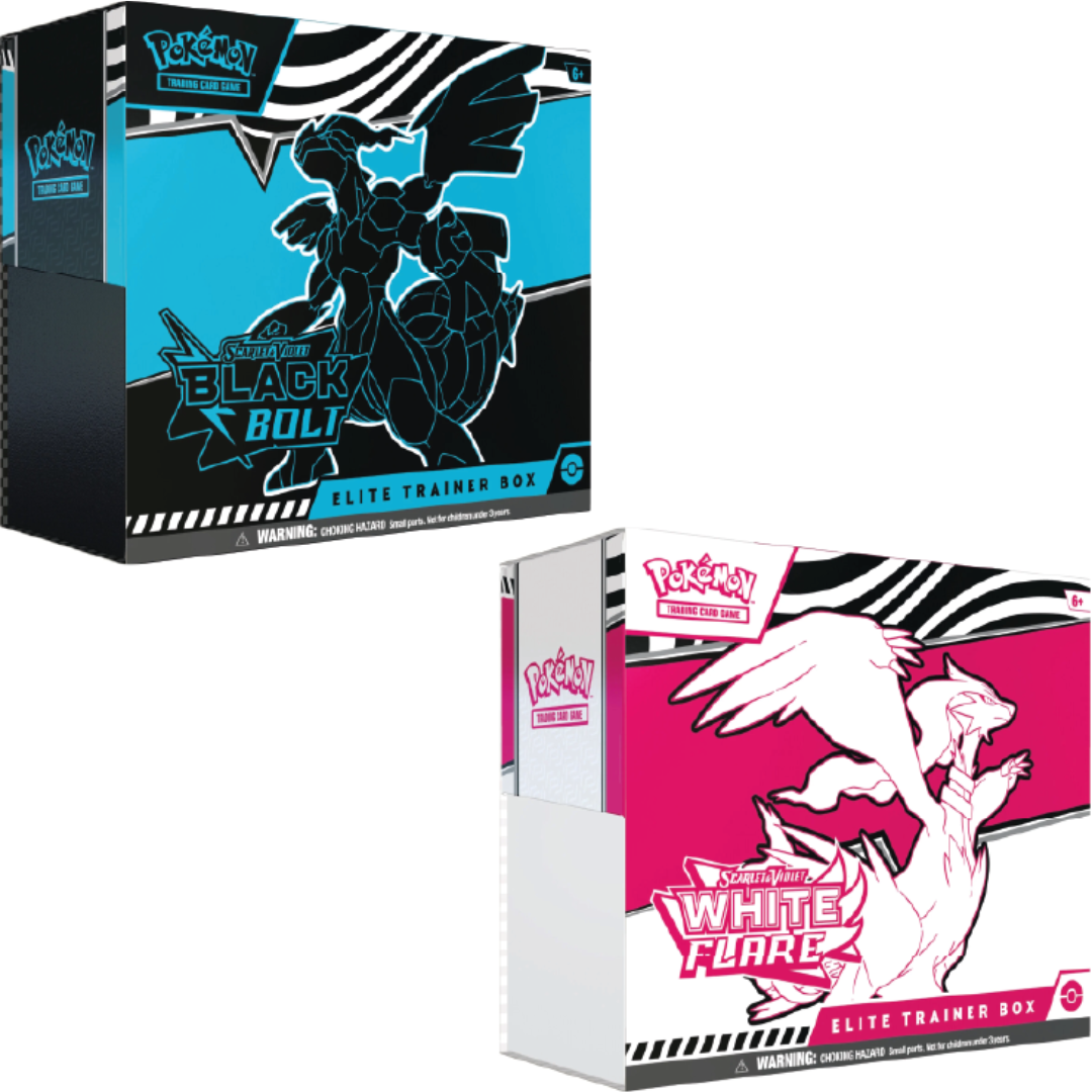 PRE ORDER - Pokémon TCG - SV10.5 - Black Bolt/White flare - Elite Trainer Box set ( 2 ETB&#39;s)