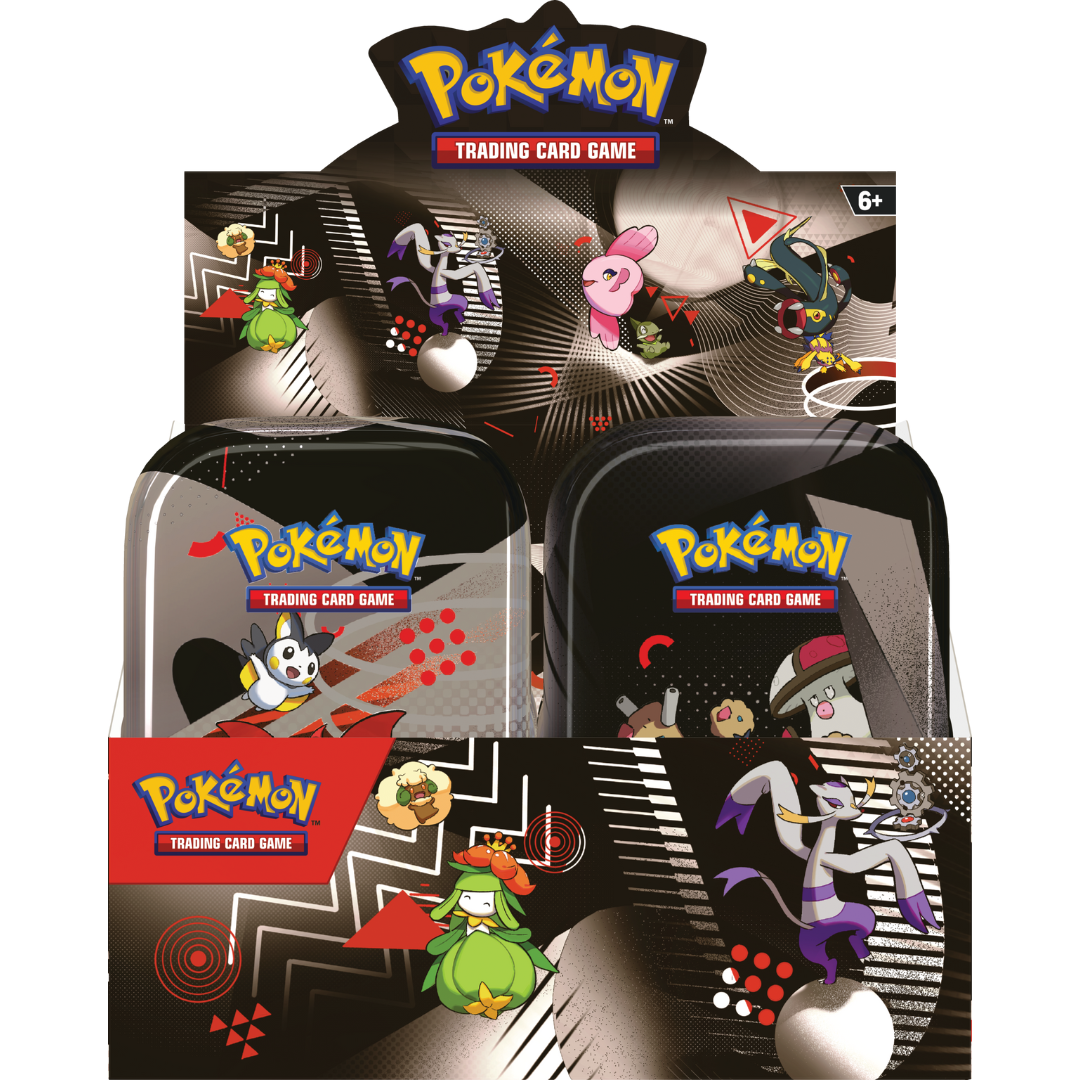 PRE ORDER - Pokémon TCG - SV10.5 - Black Bolt/White flare - Mini Tin Display (8 visuals)
