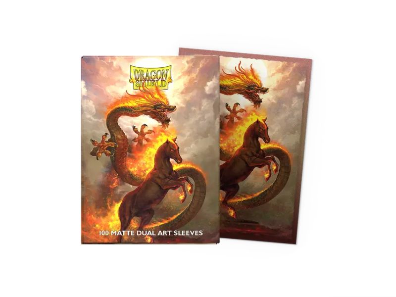 Dragon Shield - Dual Matte art sleeves - Fire horse
