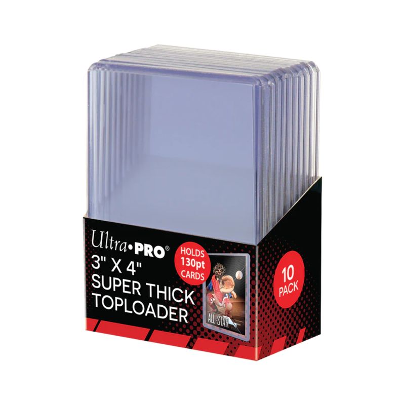 UP - 3" x 4" Clear Super Thick Toploaders 130PT (10pcs) for Standard Size Cards