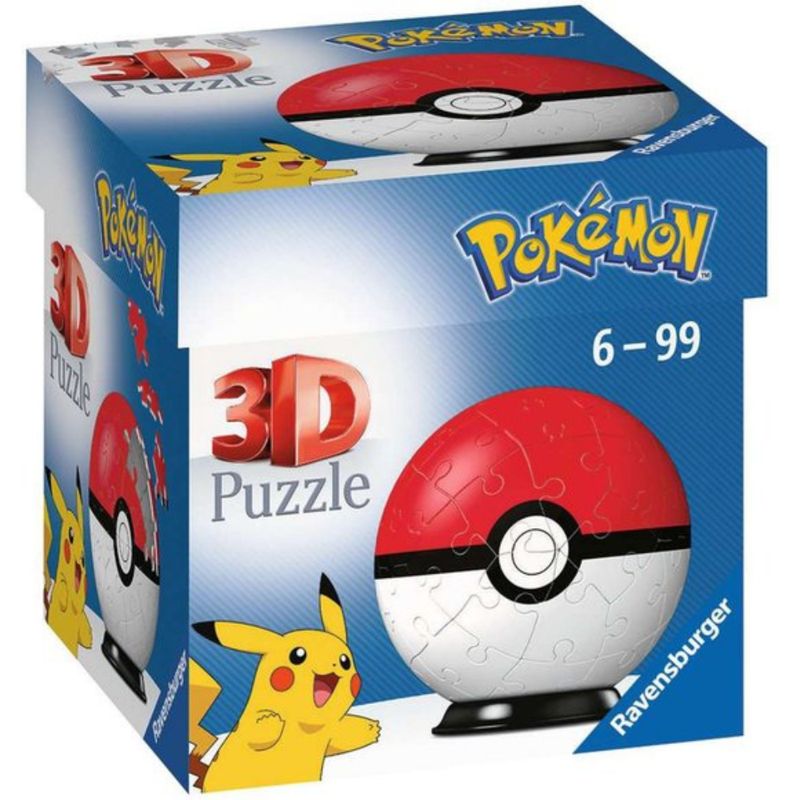 Ravensburger 3D Puzzel Pokémon Pokéball Rood/Wit
