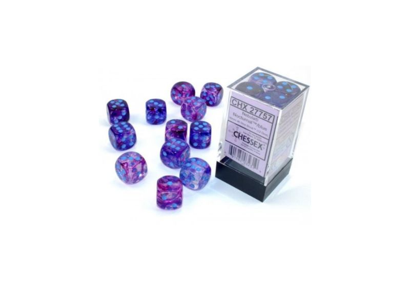 Chessex - 16mm D6 Dice Block – 12 Dobbelstenen