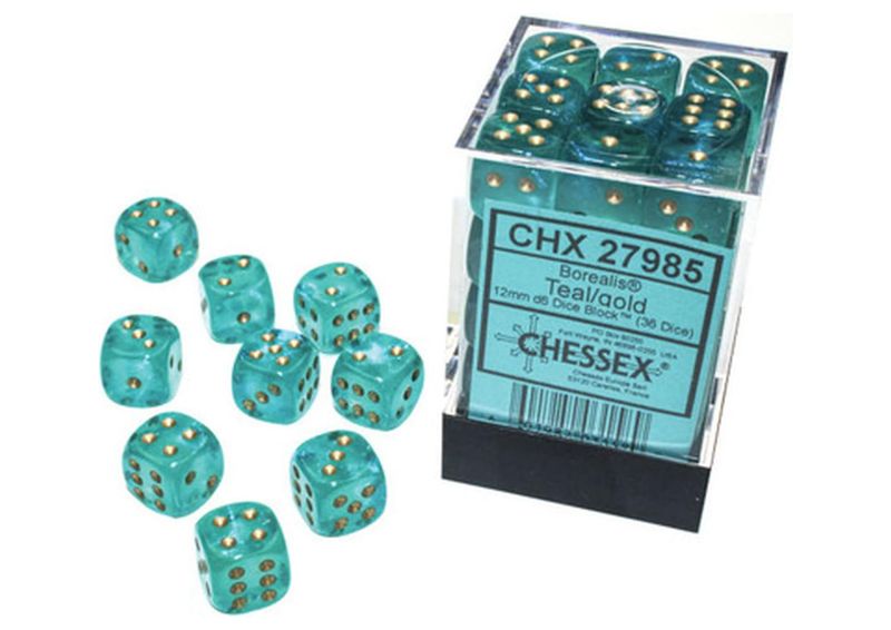 Chessex - 12mm D6 Dice Block – 36 Dobbelstenen