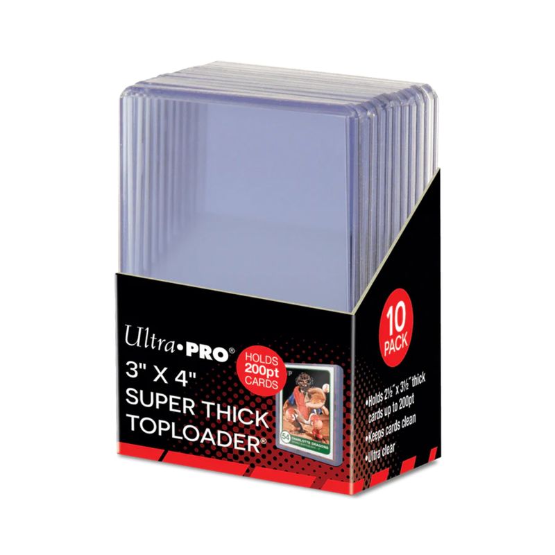 UP - 3" x 4" Clear Super Thick Toploaders 200PT (10pcs) for Standard Size Cards