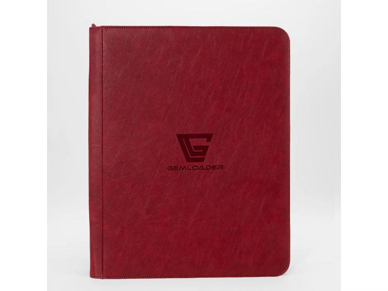 Gemloader - toploader binder 3x3 kleur Rood