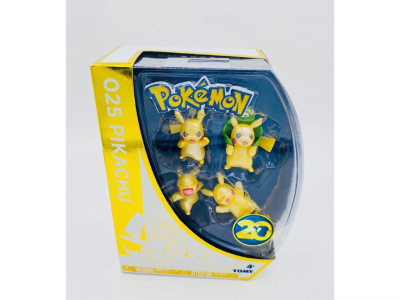 TOMY POKEMON 025 PIKACHU MINI FIGURES 20TH ANNIVERSARY SET