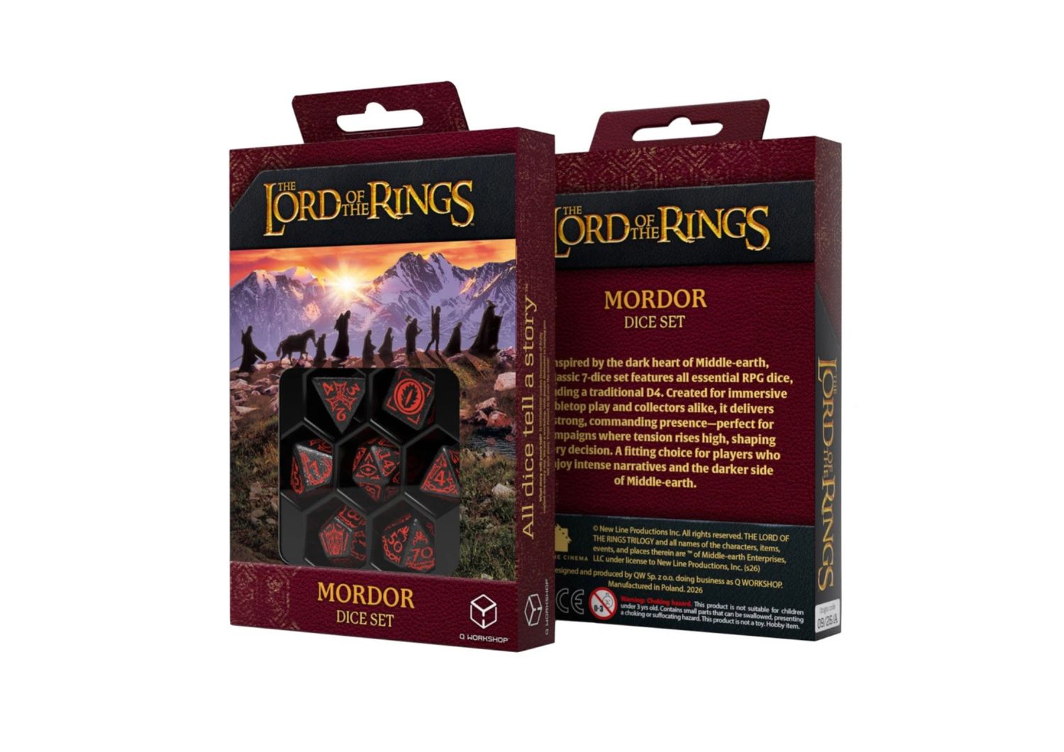The Lord of the Rings: Mordor Dice Set – 7-delige RPG Dobbelset