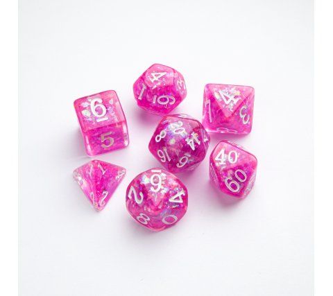 Gamegenic - Candy-like Series Raspberry – 7-Delige RPG Dobbelset