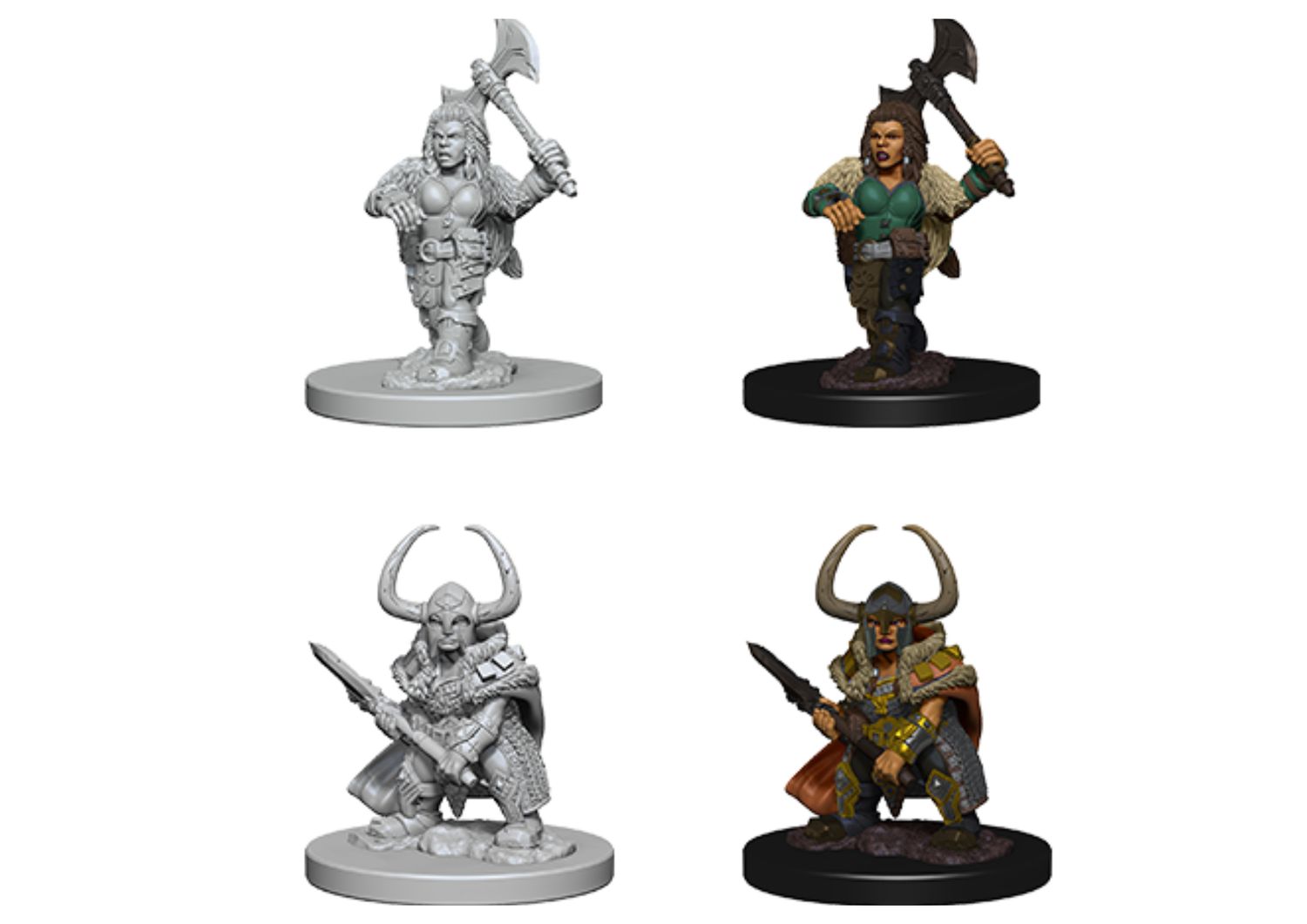 D&amp;D  - Nolzur's Marvelous Miniatures - Dwarf Female Barbarian (schaal 1:25)