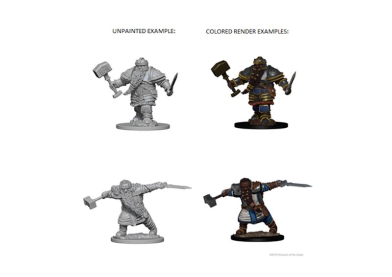 D&D  - Nolzur's Marvelous Miniatures - Dwarf Male Fighter  (schaal 1:25)