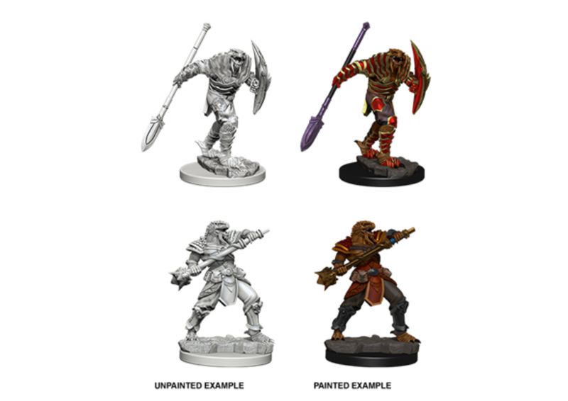 D&D - Nolzur's Marvelous Miniatures - Dragonborn Male Fighter with Spear  (schaal 1:25)