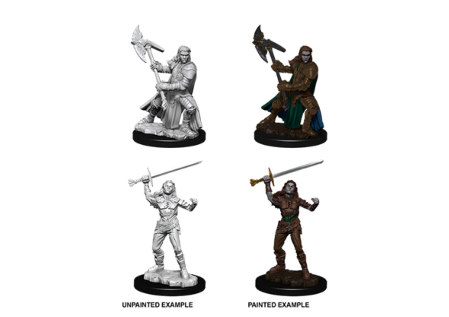 D&D  - Nolzur's Marvelous Miniatures - Female Half-Orc Fighter (schaal 1:25)