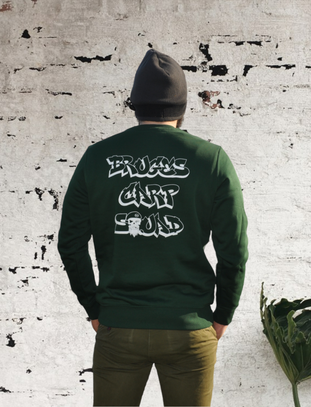 Pull ronde hals graffiti (groen)