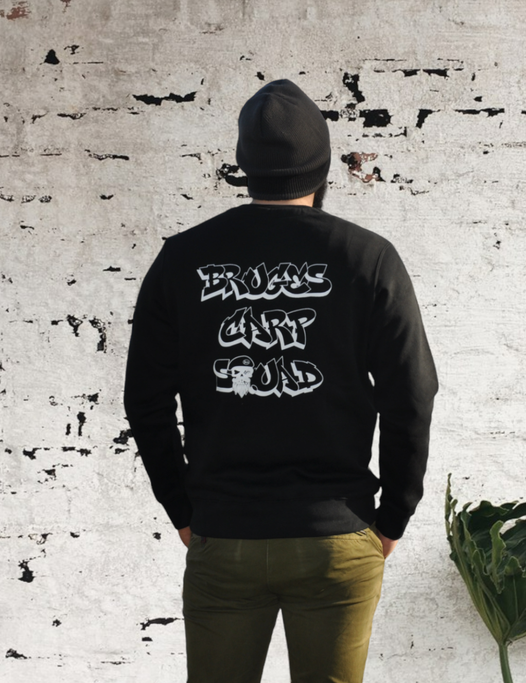 Pull rond hals graffiti (zwart)
