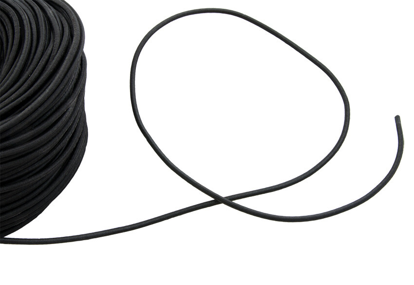 bungee 4mm black (price per m)
