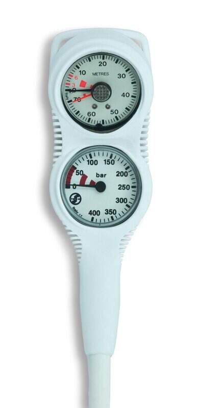 Console MINI SPG + depth gauge + compass WHITE