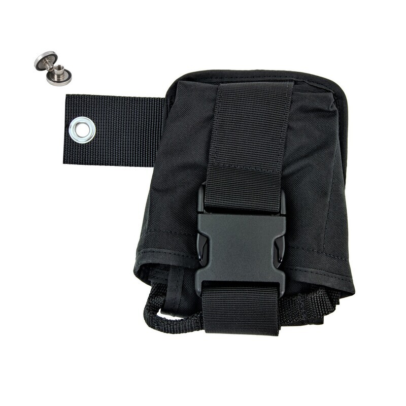 Double weight pocket SOFT, fixed to BP, RIGHT, BLACK
