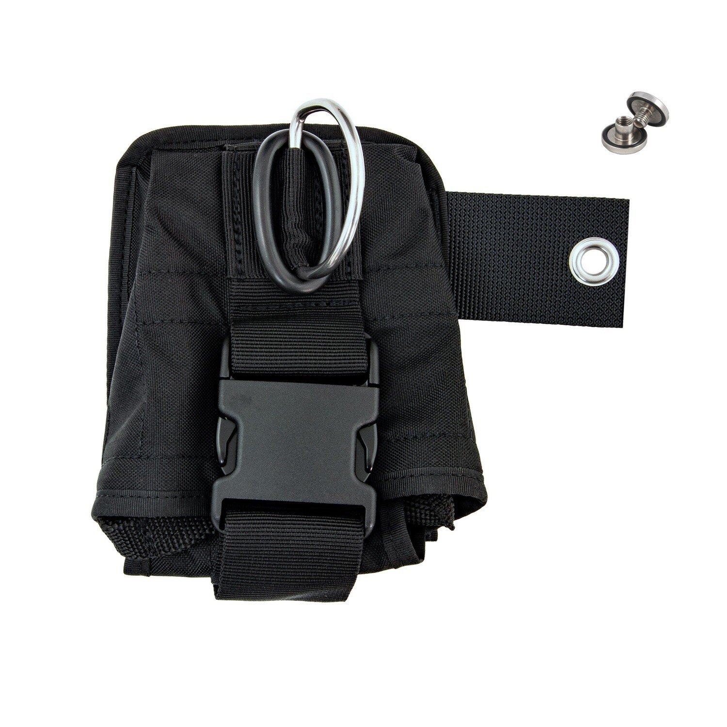 Double weight pocket soft, fixed to BP, left, BLACK
