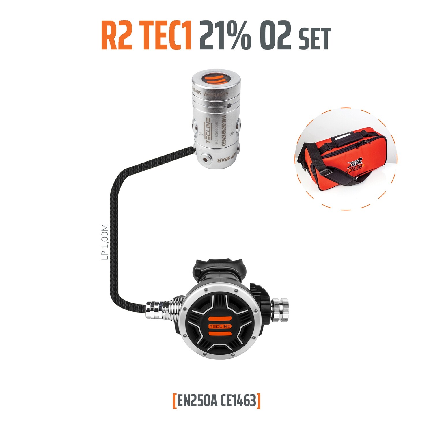 Regulator R2 TEC1 21% O2 G5/8, stage set
