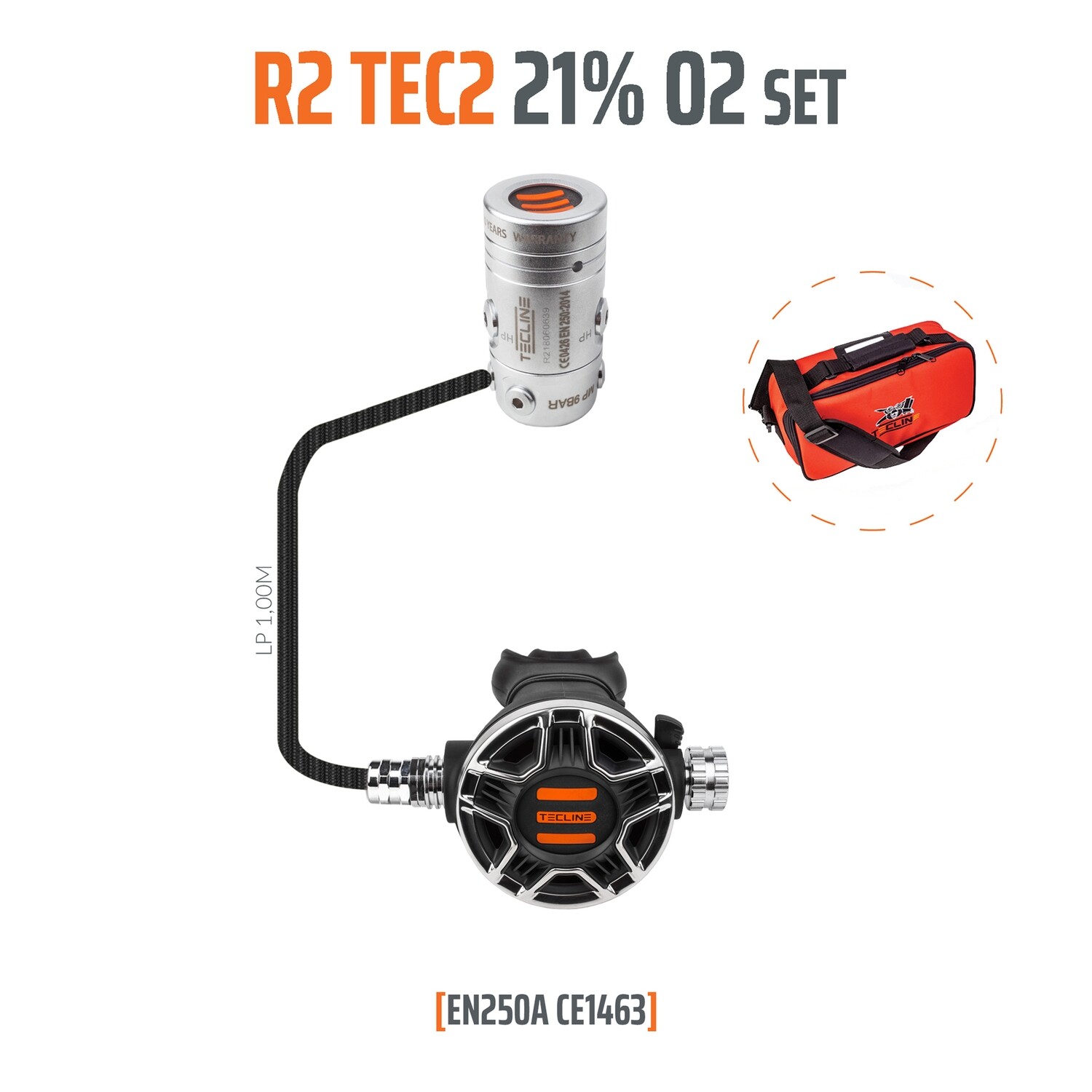 Regulator R2 TEC2 21% O2 G5/8, stage set