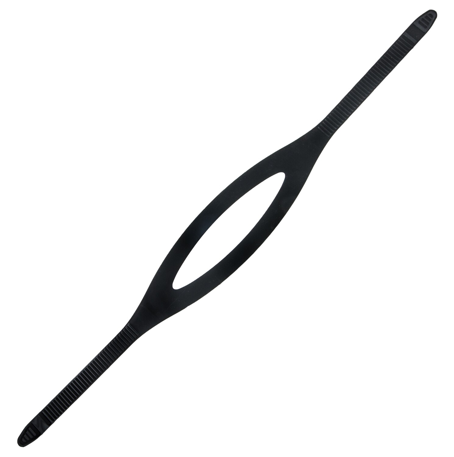 MASK STRAP, BLACK SILICONE 16 MM