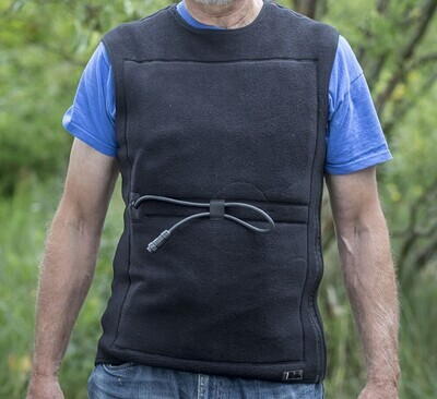 Vest with electric heating, zip on the side. SIZE M