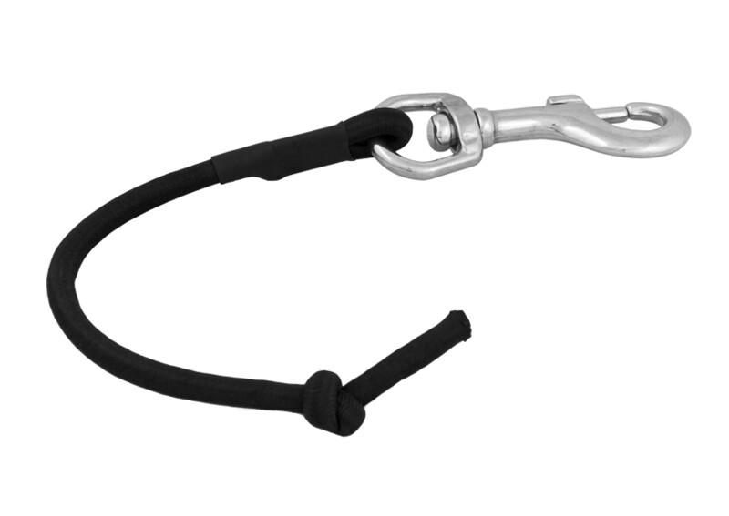 pig tail SS bolt snap with bungee 6mm