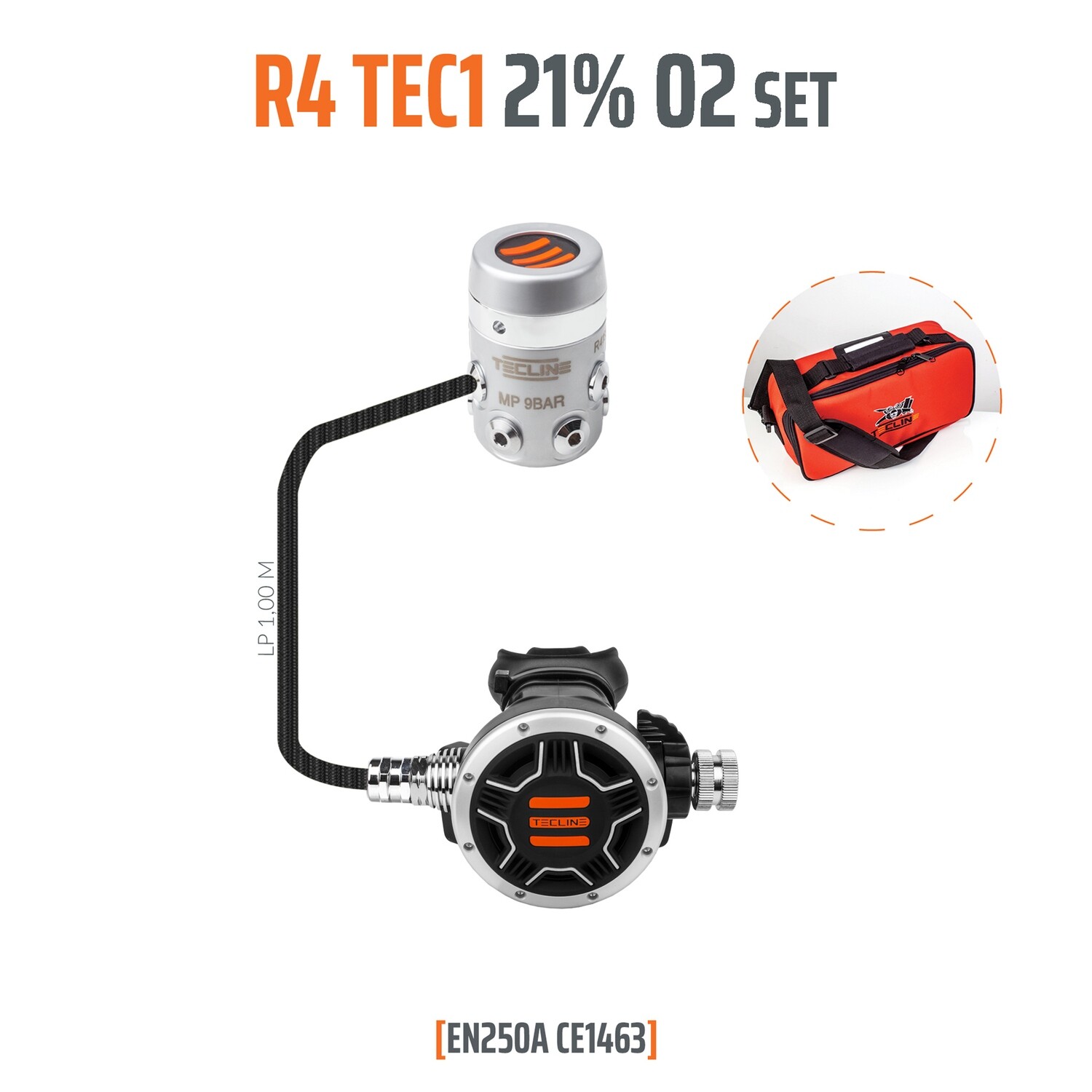 Regulator R4 TEC1 21% O2 G5/8, stage set