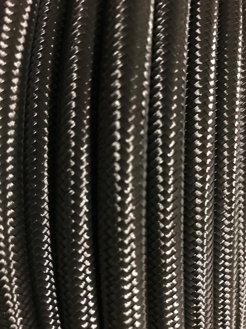 UR-FLEX inflator, Kleur: braided nylon zwart, Lengte: 50 cm