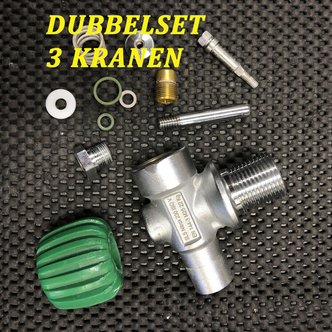 Dubbelset 3 kranen onderhoud &amp; montage