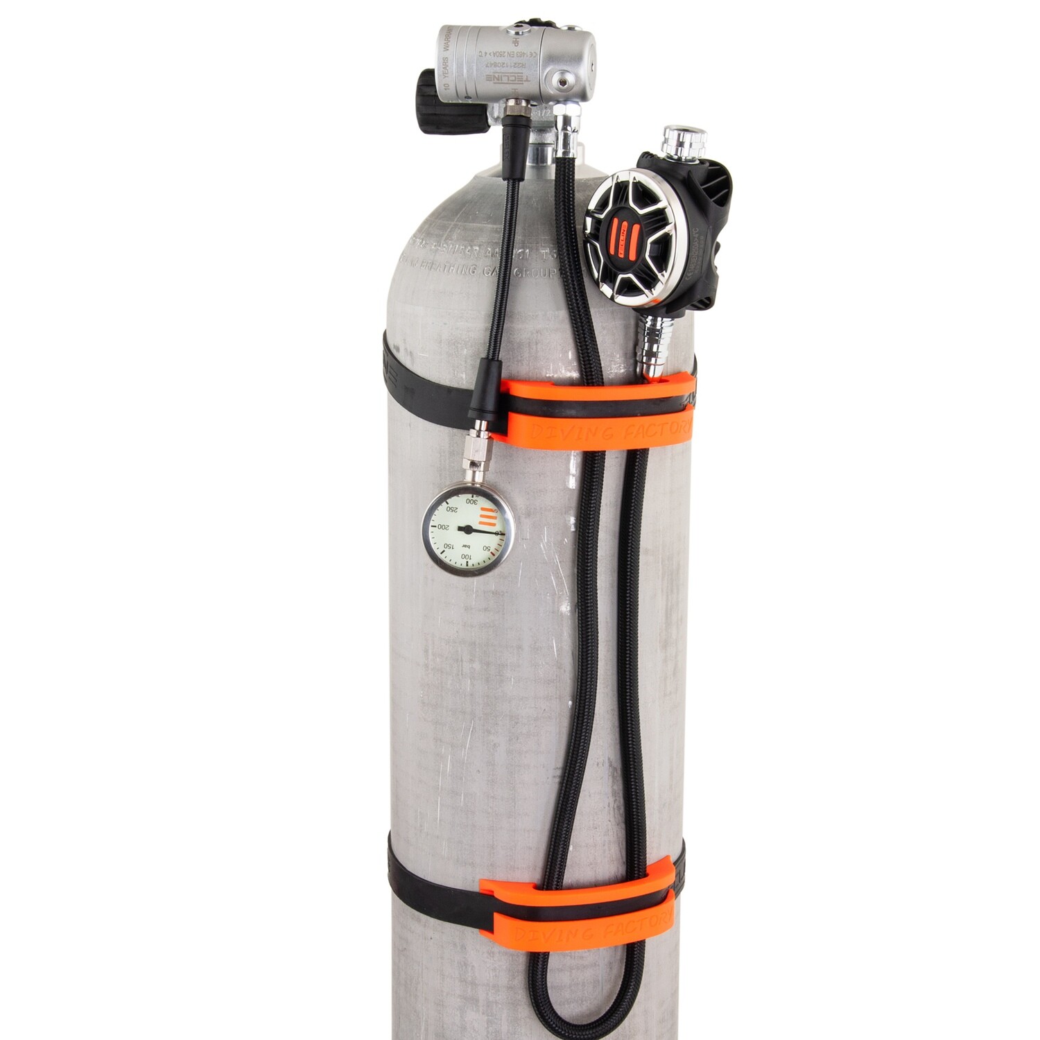 Hose holders, for 11,1 L tank, orange