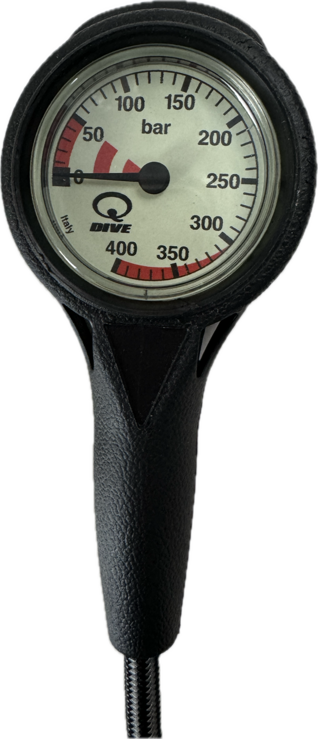 Manometer 400 bar flexhose black, HP hose 80 cm Miflex