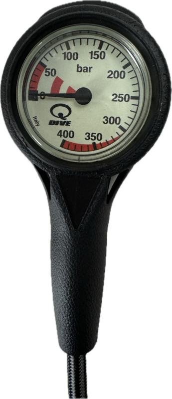 Manometer 400 bar flexhose black, HP hose 80 cm Miflex