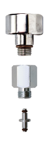 HP hose to mini pressure gauge adapter