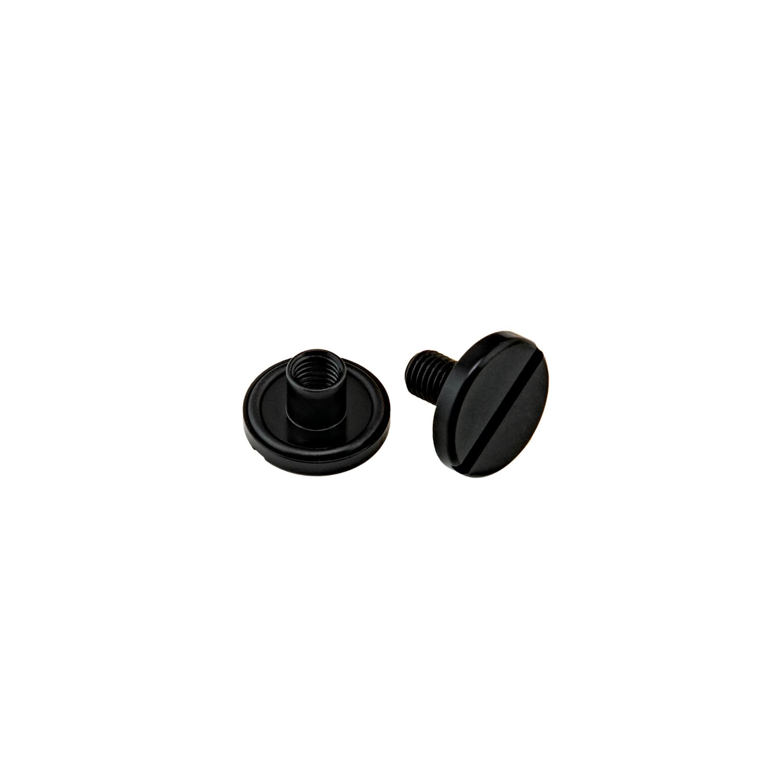 SS nut and bolt with o-ring long (14 mm), black - Military Line