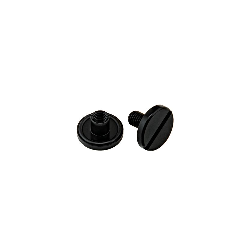 SS nut and bolt with o-ring long (14 mm), black - Military Line