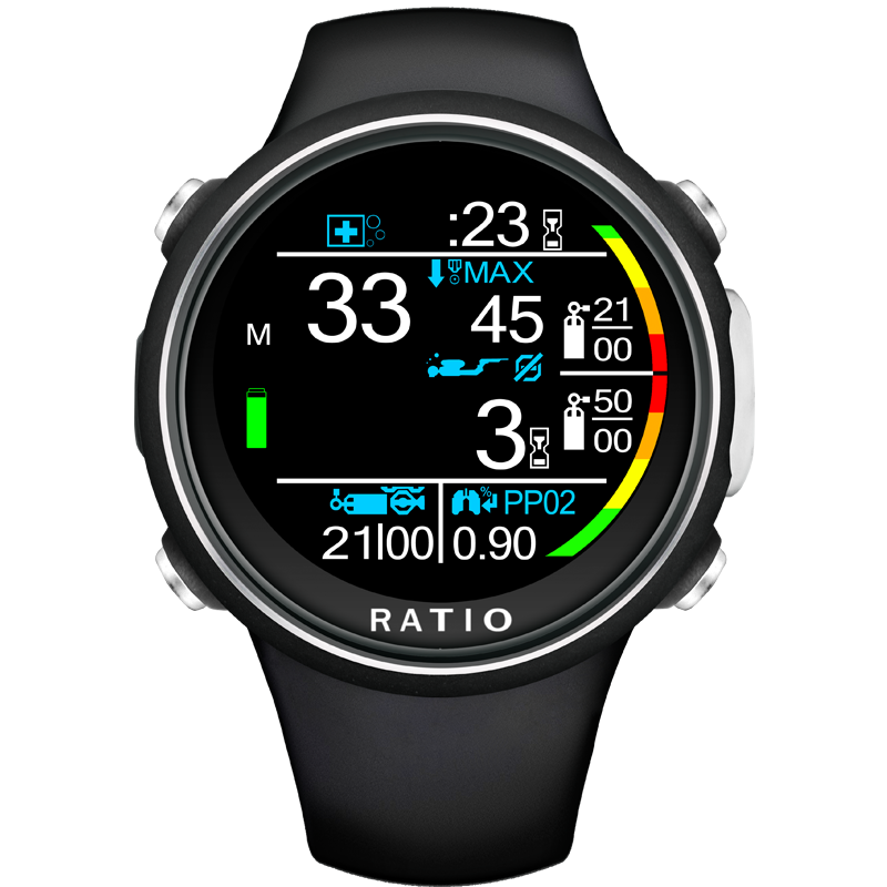 Ratio iDive COLOR, Kleur: Black, Model: Easy