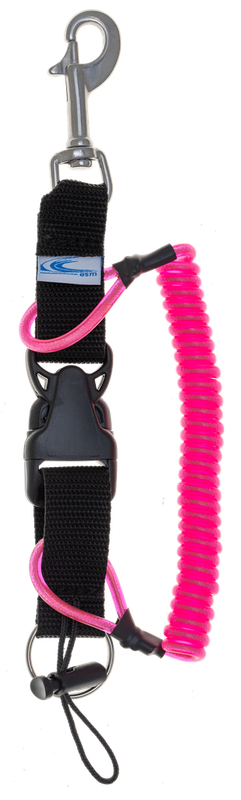 Spiraalkoord Kevlar-kabel, 76 mm draaibare karabijnhaak 30 mm ring