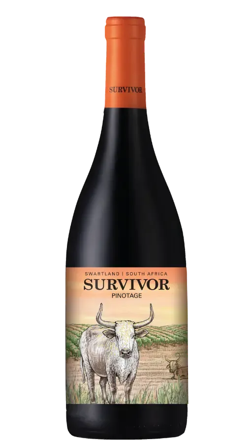 Survivor - Pinotage 2023 rode wijn Survivor Pinotage 2023 uit Swartland Zuid-Afrika