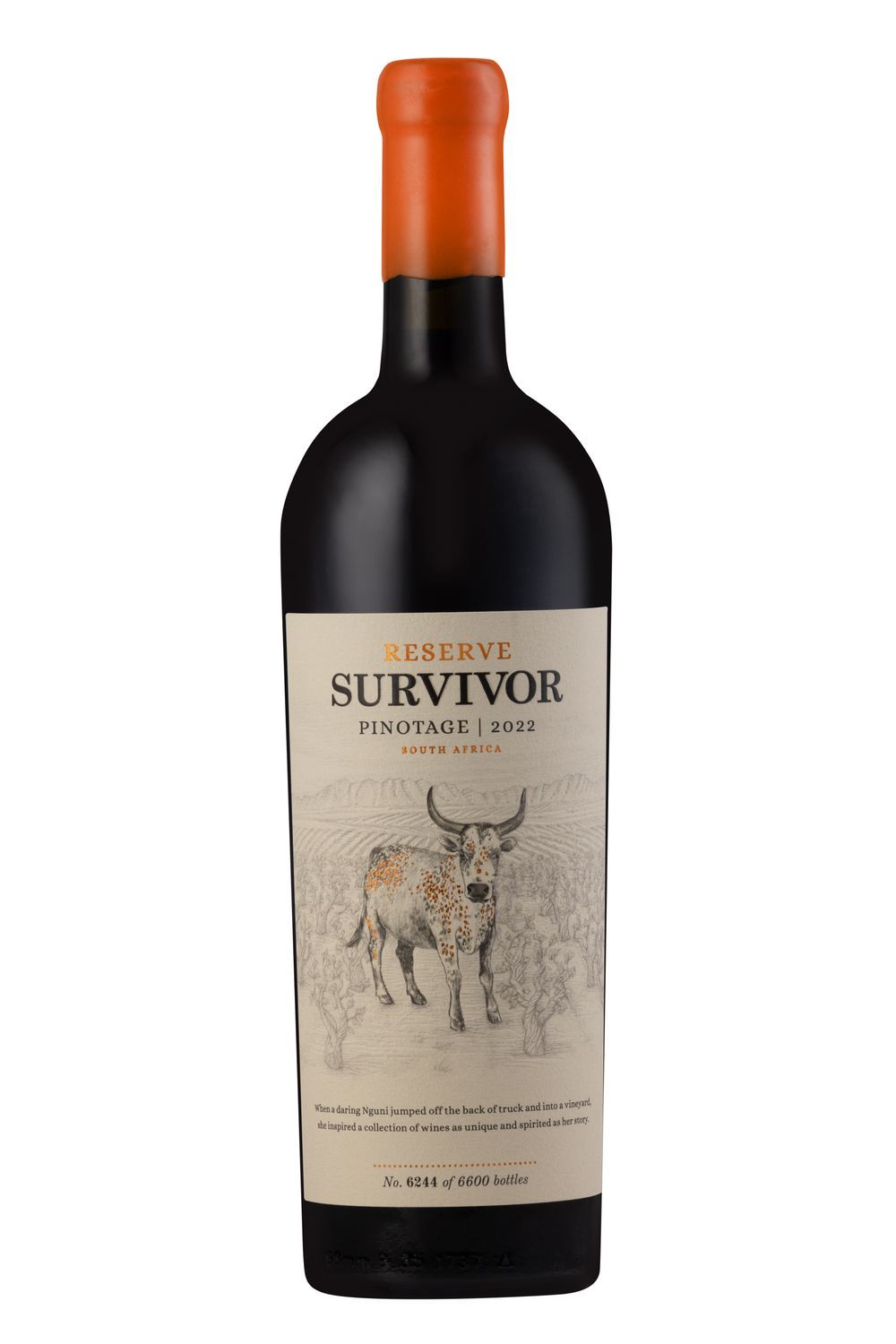 Survivor - Reserve Pinotage 2022 rode wijn Survivor Reserve Pinotage 2022 uit Swartland Zuid-Afrika