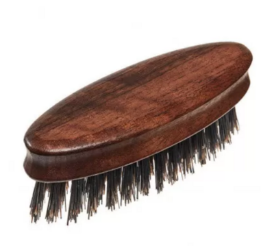 Petite Brosse à Barbe en Bois de Noyer - Poils de Sanglier