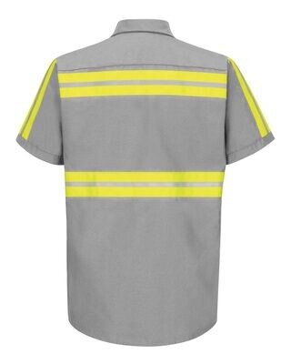 Enhanced Visibility Industrial Work Shirt - LIGHT GREY