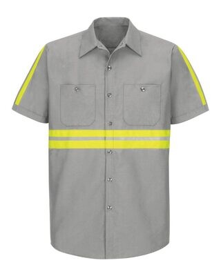 Enhanced Visibility Industrial Work Shirt - LIGHT GREY